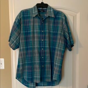 Christian Dior- Men's Blue Plaid Shirt